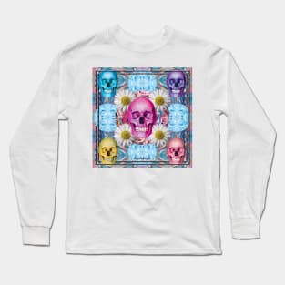 CANDY COLORED SKULL BBS Long Sleeve T-Shirt